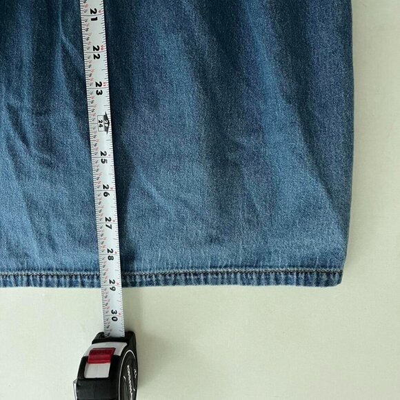 blue denim vintage 90s button up shirt - Picture 6 of 6